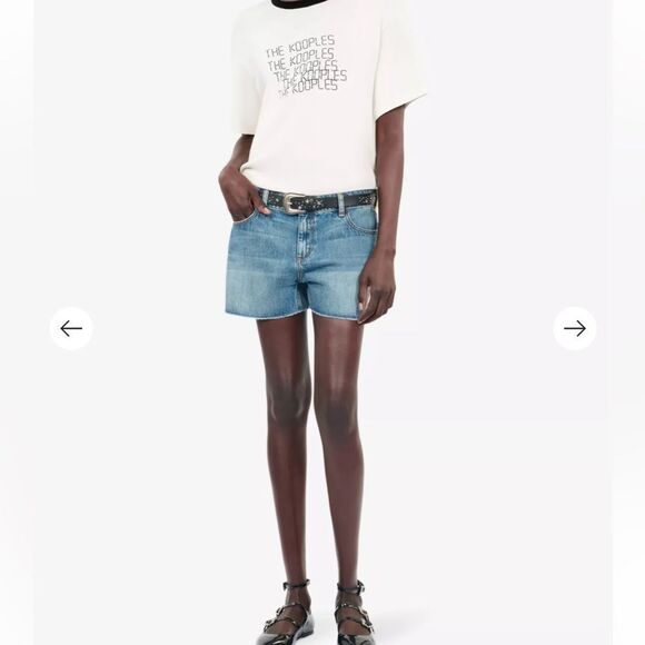 The Kooples TK Waves brand-print cotton-jersey T-shirt NWT - Picture 4 of 6